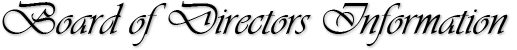 Board of Directors Information